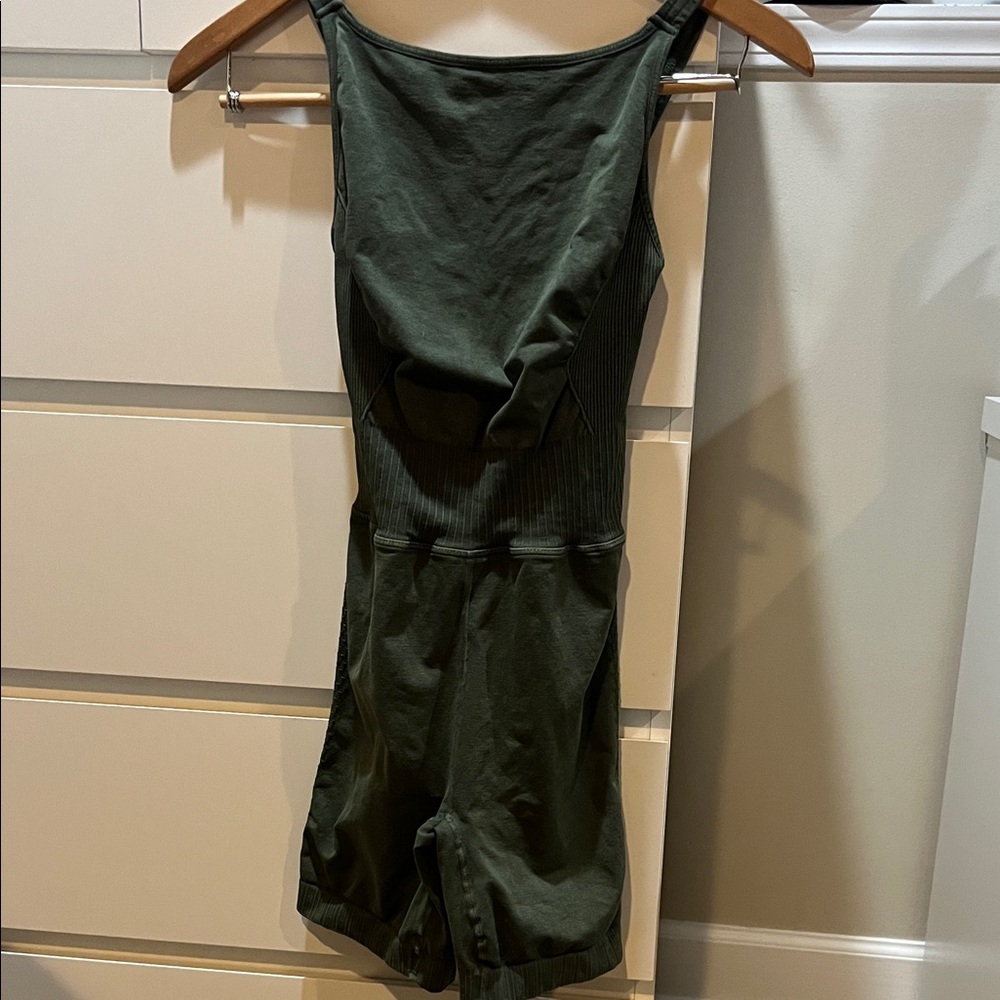 Dark Green Sleeveless Romper by movement free people